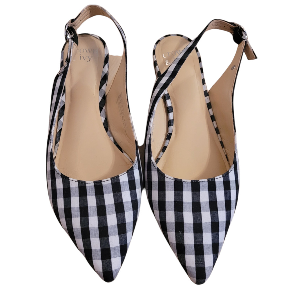 Crown & Ivy Morgan Slingback Plaid Sandal